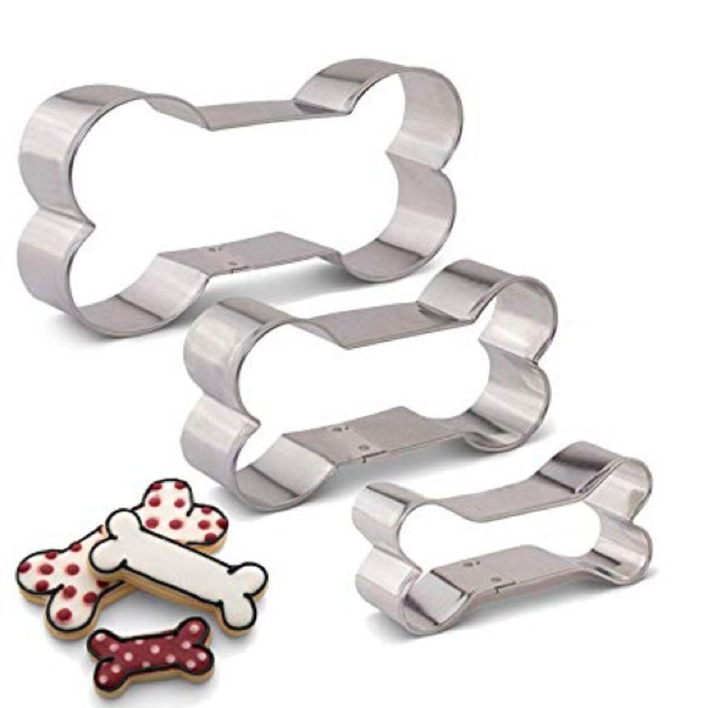 Stainless steel dog bone cookie cutters